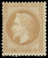 * EMPIRE LAURE - 28B  10c. Bistre, T II, Décentré, Sinon TB. J - 1863-1870 Napoleon III With Laurels