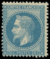 ** EMPIRE LAURE - 29B  20c. Bleu, Inf. Froiss. D'angle, Sinon TB - 1863-1870 Napoléon III Con Laureles