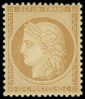 * SIEGE DE PARIS - 36   10c. Bistre-jaune, Forte Ch. Sinon TB. C - 1870 Asedio De Paris