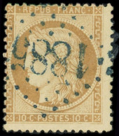 SIEGE DE PARIS - 36   10c. Bistre-jaune, Obl. GC BLEU 1885, Décentré, TB - 1870 Belagerung Von Paris