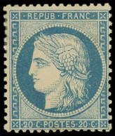 * SIEGE DE PARIS - 37   20c. Bleu, TB. C - 1870 Assedio Di Parigi
