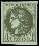 * EMISSION DE BORDEAUX - 39A   1c. Olive, R I, Frais Et TB. Br - 1870 Bordeaux Printing