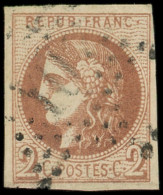 EMISSION DE BORDEAUX - 40B   2c. Brun-rouge, R II, Obl. ETOILE 10, TB. C - 1870 Emissione Di Bordeaux