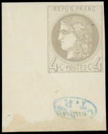 ** EMISSION DE BORDEAUX - 41B   4c. Gris, R II, Cdf Contrôle TP, Bdf *, Superbe - 1870 Emission De Bordeaux