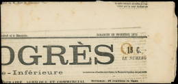 Let CERES DENTELE - 52    4c. Gris, Obl. TYPO S. Journal LE PROGRES Du 28/11/75, TB - 1849-1876: Periodo Classico