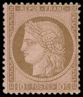* CERES DENTELE - 54   10c. Brun Sur Rose, TB - 1871-1875 Cérès