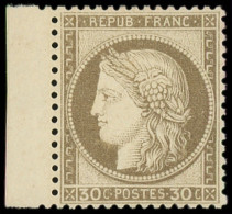 * CERES DENTELE - 56   30c. Brun, Centrage Parfait, Petit Bdf, Infime Ch., TTB/Superbe, Certif. JF Brun - 1871-1875 Cérès