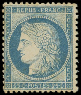 * CERES DENTELE - 60A  25c. Bleu, T I, TB - 1871-1875 Ceres
