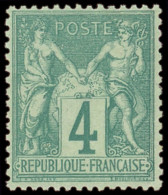 * TYPE SAGE - 63    4c. Vert, Frais Et TB - 1876-1878 Sage (Type I)