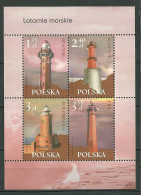 POLAND MNH ** 4055-4058 PHARE. PHARES. LIGTHOUSE - Unused Stamps