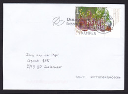 Netherlands: Cover, 2023, 1 Stamp + Tab, Spoonleaf Sundew Plant, Flower (traces Of Use) - Briefe U. Dokumente