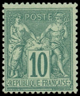 ** TYPE SAGE - 76   10c. Vert, Frais Et TTB - 1876-1898 Sage (Tipo II)