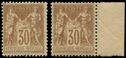 ** TYPE SAGE - 80 Et 80a, 30c. Brun-jaune Et 30c. Brun, TB - 1876-1898 Sage (Tipo II)