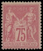 * TYPE SAGE - 81   75c. Rose, Nuance Vive, Inf. Trace De Ch., TTB. C Et Br - 1876-1898 Sage (Type II)