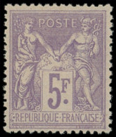 ** TYPE SAGE - 95    5f. Violet Sur Lilas, Fraîcheur Postale, TTB - 1876-1898 Sage (Type II)