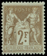 ** TYPE SAGE - 105   2f. Bistre Sur Azuré, TB. Br - 1898-1900 Sage (Type III)