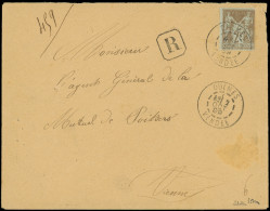 Let TYPE SAGE SUR LETTRES - N°105 Obl. Càd OULMES VENDEE 2/10/99 SEUL S. Env. Rec. Pour POITIERS 3/10, RR Et TTB, Cote 5 - 1877-1920: Semi Modern Period