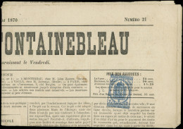 Let JOURNAUX -  2 : 2c. Bleu, Obl. TYPO Sur Journal "L'ABEILLE DE FONTAINEBLEAU" Du 27/5/70, TB - Zeitungsmarken (Streifbänder)