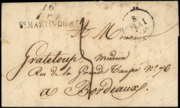 Let OBLITERATIONS PAR DEPARTEMENTS - 16/CHARENTE INFERIEURE Cursive 16/Ars/ST MARTIN DE RE Sur LAC, Dateur A 8/5/28, TB - 1849-1876: Classic Period