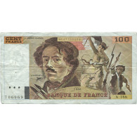 France, 100 Francs, Delacroix, 1990, N.188, TTB, Fayette:69bis.2e1 - 100 F 1978-1995 ''Delacroix''