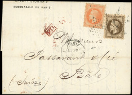 Let LETTRES DE PARIS - N°30 Et 31 Obl. ETOILE 1 S. LAC, Càd Octog. De Levée Exceptionnelle PARIS/(PL DE LA BOURSE) E2 26 - 1849-1876: Période Classique