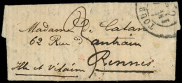 Let BALLONS MONTES - Càd TOURS 1/10/70 Et Taxe 3 à La Plume S. Très Petite LAC Du 25/9, Arr. RENNES, TTB, PLI CONFIE Des - War 1870