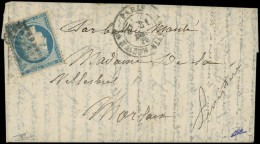 Let BALLONS MONTES - N°37 Obl. GC 2170 S. LAC, Càd LA MAISON BLANCHE 31/12/70, Arr. MORLAIX 10/1, TB. LE NEWTON - War 1870