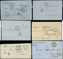 Let POSTE MARITIME - Lot De 6 LST Et 8 Lettres Affr. Cachets Maritimes Divers, à étudier - Schiffspost