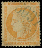 BUREAUX FRANCAIS A L'ETRANGER - N°38 Déf., Obl. GC 5097 Bleu De ORDOU, B/TB - 1849-1876: Klassik