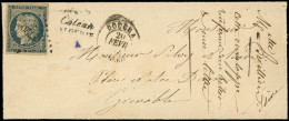 Let LETTRES ET OBLITERATIONS D'ALGERIE - N°4 Obl. PC 3720 S. Env., Càd DOUERA 20/2/(53) Et Cursive Coleah/ALGERIE, RR Et - 1849-1876: Periodo Classico