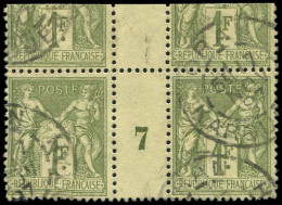 LETTRES ET OBLITERATIONS D'ALGERIE - N°82 PAIRE Mill.7 Obl. ORAN/KARGU(ENTAH) 7/11/97, Voisins En Haut, Superbe - 1877-1920: Periodo Semi Moderno