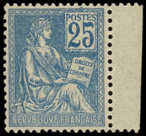 ** EMISSIONS DU XXème SIECLE - 118   Mouchon, 25c. Bleu, T II, Très Bon Centrage, Petit Bdf, Superbe - Unused Stamps