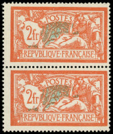 ** EMISSIONS DU XXème SIECLE - 145   Merson,  2f. Orange Et Vert-bleu, PAIRE, TB - Unused Stamps