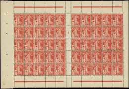 ** EMISSIONS DU XXème SIECLE - 147   Croix Rouge, 10c. + 5c. Rouge, PANNEAU De 50 Avec Bords, Mill. 4, Très Bon Centrage - Unused Stamps