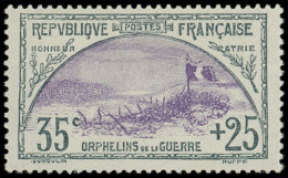 ** EMISSIONS DU XXème SIECLE - 152   1ère Série Orphelins, 35c. + 25c. Ardoise Et Violet, Très Bien Centré, TB - Unused Stamps