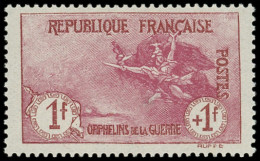 ** EMISSIONS DU XXème SIECLE - 154   1ère Série Orphelins,  1f. + 1f. Carmin, Bon Centrage, Frais Et TB - Unused Stamps