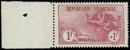 ** EMISSIONS DU XXème SIECLE - 154   1ère Série Orphelins,  1f. + 1f. Carmin, Bdf, Inf. Trace D'adh., TB - Unused Stamps