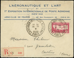 Let POSTE AERIENNE - 6d  Vue De Marseille, 1f.50 Carmin, E.I.P.A. 30, Obl. 14/11/30 S. Env. De L'Expo, L'Aéronautique Et - 1927-1959 Covers & Documents