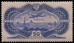 * POSTE AERIENNE - 15  50f. Burelé, TB. C - 1927-1959 Nuevos