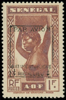 ** Poste Aérienne Militaire -  6 : 1f. Brun-rouge Du Sénégal, Surch. BATIMENT De LIGNE RICHELIEU, TB - Militärische Luftpost