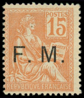 ** FRANCHISE MILITAIRE - 1    15c. Orange, TB - Sellos De Franquicias Militares