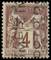 (*) PREOBLITERES - 14a  Sage, 4c. Lilas-brun, Surch. Verticale OCTO Sans Quantième, TB. C - 1893-1947
