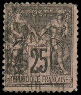 (*) PREOBLITERES - 19  Sage, 25c. Noir Sur Rose, 25 NOV., Défx, B/TB - 1893-1947