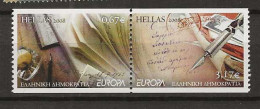 2008 MNH Greece From Booklet Postfris** - 2008