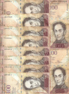 VENEZUELA 100 BOLIVARES 2011 VF P 93 D  ( 10 Billets ) - Venezuela