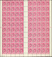 ** PREOBLITERES - 76  Paix, 1f. Rose, FEUILLE De 100, CD 12/12/38, TB - 1893-1947