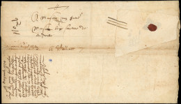 Let TAXE - LAC D'AVIGNON à Valence 4/4/1579, Un Ruban De Papier Découpé Dans La Lettre A Servi à La Fermer. Son Extrémit - 1859-1959 Briefe & Dokumente