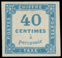 * TAXE - 7   40c. Bleu, TB - 1859-1959 Nuevos