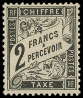 (*) TAXE - 23   2f. Noir, Bon Centrage, TB, Cote Maury - 1859-1959 Neufs