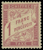 * TAXE - 39   1f. Rose Sur Paille, Frais Et TB - 1859-1959 Mint/hinged